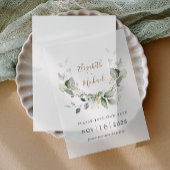 Elegante eucalyptus Waterverf Bewaar de datum Vellum Uitnodigingen