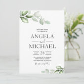 Elegante eucalyptus Waterverf Boho Blad Kaart (Staand voorkant)