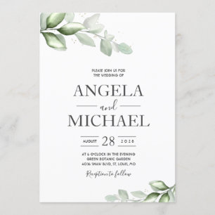 Elegante eucalyptus Waterverf Boho Blad Kaart