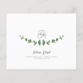 ELEGANTE EUCALYPTUS WATERVERF GREENREY BRUILOFT FLYER (Achterkant)