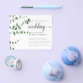 ELEGANTE EUCALYPTUS WATERVERF GREENREY BRUILOFT FLYER (Enkel)