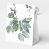 Elegante eucalyptus waterverf groen botanisch bedankdoosjes (Achterkant)