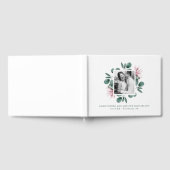 Elegante Eucalyptus Waterverf Lijst Fotobruiloft Gastenboek (Volledig)