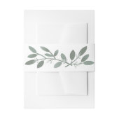 Elegante Eucalyptus Wedding Suite Belly Band Uitnodigingen Wikkel (Voorkant Voorbeeld)