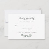 Elegante Eucalyptus Wedding Suite Reactie RSVP (Voorkant)