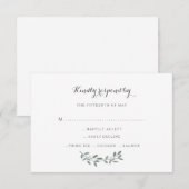 Elegante Eucalyptus Wedding Suite Reactie RSVP Kaartje (Voorkant / Achterkant)