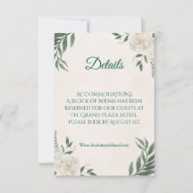 Elegante Eucalyptus Witte Bloemendetails Kaart