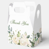 Elegante eucalyptus witte blush hortensia bedankdoosjes (Geopend)