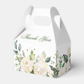 Elegante eucalyptus witte blush hortensia bedankdoosjes (Voorkant Zijde)