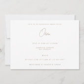 Elegante Eucalyptus Witte Bruidsdouche uitnodiging (Achterkant)