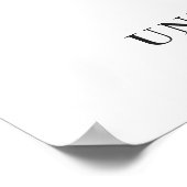 Elegante Eucalyptus Witte Rozen Bruidscadeau Poster (Hoek)