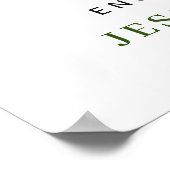 Elegante Eucalyptus Witte Rozen PROEFHuwelijksdine Poster (Hoek)