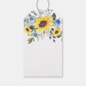 Elegante Eucalyptus Zonnebloemen Bedanken Geschenk Cadeaulabel (Achterkant)