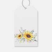 Elegante Eucalyptus Zonnebloemen Dank Je Cadeaulabel (Achterkant)