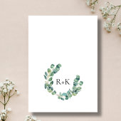 Elegante Eucalyptus Zwart & Wit Minimalistische Tr Kaart