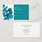 Elegante Eucalyptusbladeren Afspraakkaart Visitekaartje (Voorkant / Achterkant)