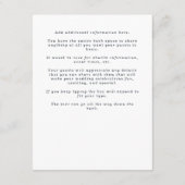 Elegante Eucalyptusbladeren Bruiloft Informatiekaartje (Achterkant)