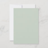 Elegante Eucalyptusbladeren Bruiloft RSVP Kaartje (Achterkant)