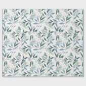 Elegante Eucalyptusbladeren Crème Cadeaupapier (Vlak)
