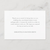 Elegante Eucalyptusbladeren Groene Goud Bruiloft Bedankkaart (Achterkant)