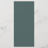 Elegante Eucalyptusbladeren Groene Goud Huwelijk Menu (Achterkant)