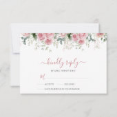 Elegante Eucalyptusbladeren Groene Goud Huwelijk RSVP Kaartje (Voorkant)