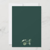 Elegante Eucalyptusbladeren Groene Rustieke Bruilo Kaart (Achterkant)