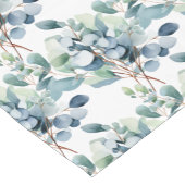 Elegante Eucalyptusbladeren Groene Tafel Runner Korte Tafelloper (Hoek)