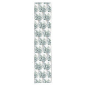Elegante Eucalyptusbladeren Groene Tafel Runner Korte Tafelloper (Voorkant)