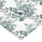 Elegante Eucalyptusbladeren Groene Tafel Runner Korte Tafelloper (Hoek)