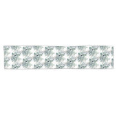 Elegante Eucalyptusbladeren Groene Tafel Runner Korte Tafelloper (Horizontaal)