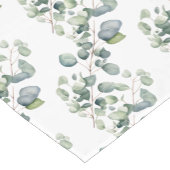 Elegante Eucalyptusbladeren Groene Tafel Runner Korte Tafelloper (Hoek)