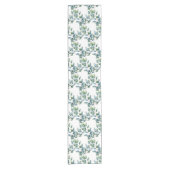 Elegante Eucalyptusbladeren Groene Tafel Runner Korte Tafelloper (Voorkant)