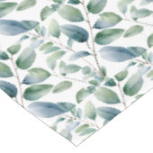 Elegante Eucalyptusbladeren Groene Tafel Runner Tafelkleed (Gekanteld)