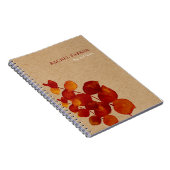 Elegante Eucalyptusbladeren Rustiek Kraft Notitieboek (Rechterzijde)