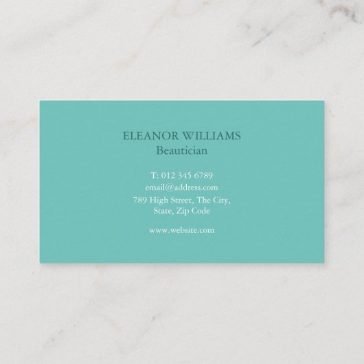 Elegante Eucalyptusbladeren Rustiek Kraft Visitekaartje (Achterkant)