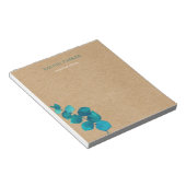 Elegante Eucalyptusbladeren Rustieke Kraft Notitieblok (Schuin)