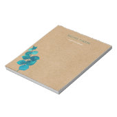 Elegante Eucalyptusbladeren Rustieke Kraft Notitieblok (Linkerzijde)