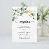 Elegante Eucalyptusbladeren Trouwdag Informatiekaartje (Staand voorkant)