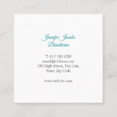 Elegante Eucalyptusbladeren Vierkante Visitekaartje (Achterkant)