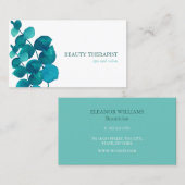 Elegante Eucalyptusbladeren Visitekaartje (Voorkant / Achterkant)