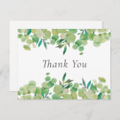 Elegante Eucalyptusbladeren Zakelijk Bedankt Briefkaart (Voorkant / Achterkant)