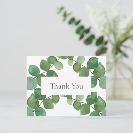 Elegante Eucalyptusbladeren Zakelijk Bedankt Briefkaart (Staand voorkant)