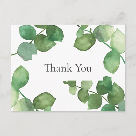 Elegante Eucalyptusbladeren Zakelijk Briefkaart (Voorkant)