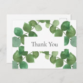 Elegante Eucalyptusbladeren Zakelijk Dank Je Wel Briefkaart (Voorkant / Achterkant)