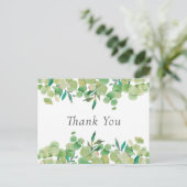 Elegante Eucalyptusbladeren Zakelijke Dankjewel Briefkaart (Staand voorkant)