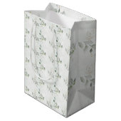 Elegante Eucalyptusgroen Medium Cadeauzakje (Achterkant Gekanteld)