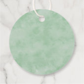 Elegante Eucalyptuskrans Monogram Huwelijk Bedankjes Labels (Achterkant)