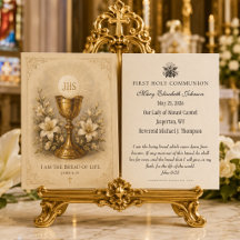 Elegante Eucharistische Lelie Eerste Heilige Commu