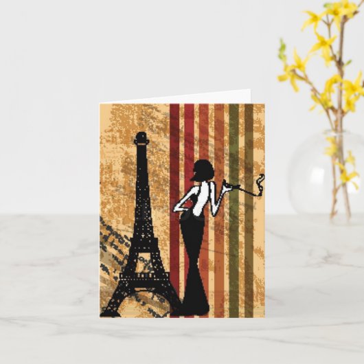 Elegante Europese Stijl Notecard Kaart (Gele Bloem)